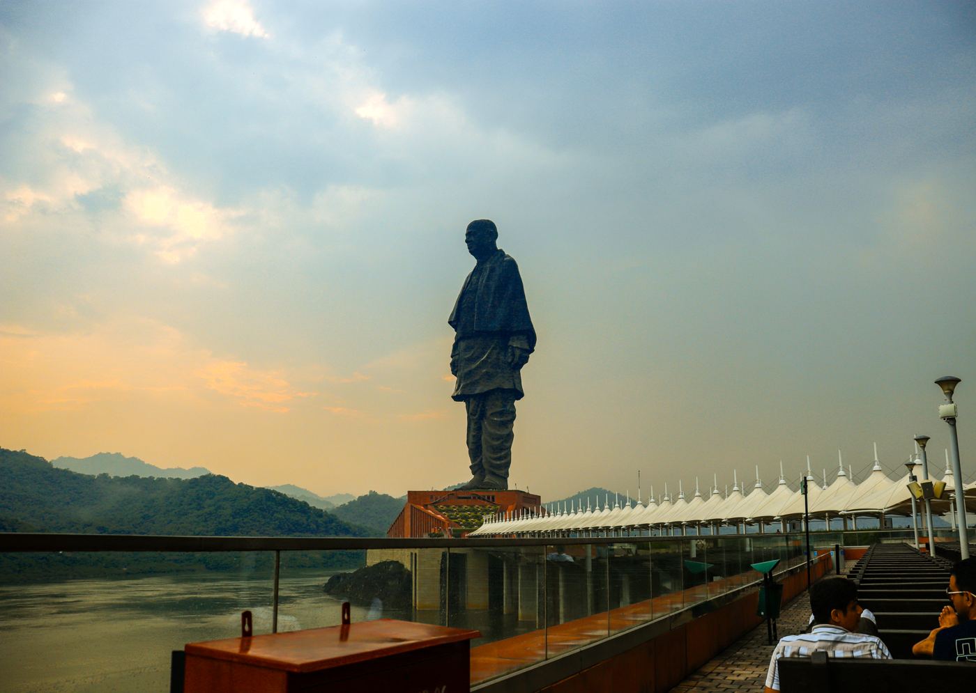 Statue of Unity at sunset